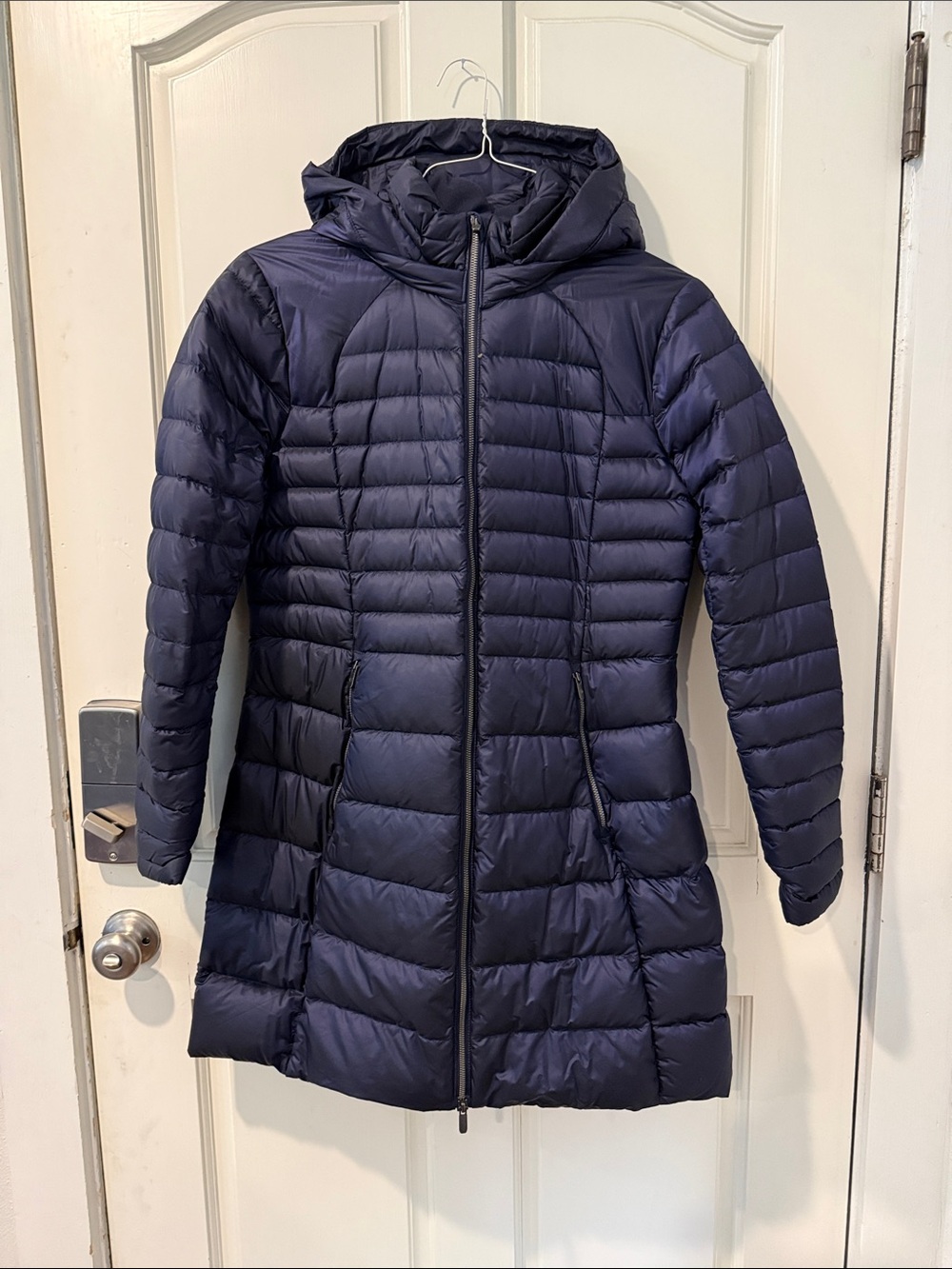 lululemon athletica Deep Purple Hooded Quilted Long Puffer